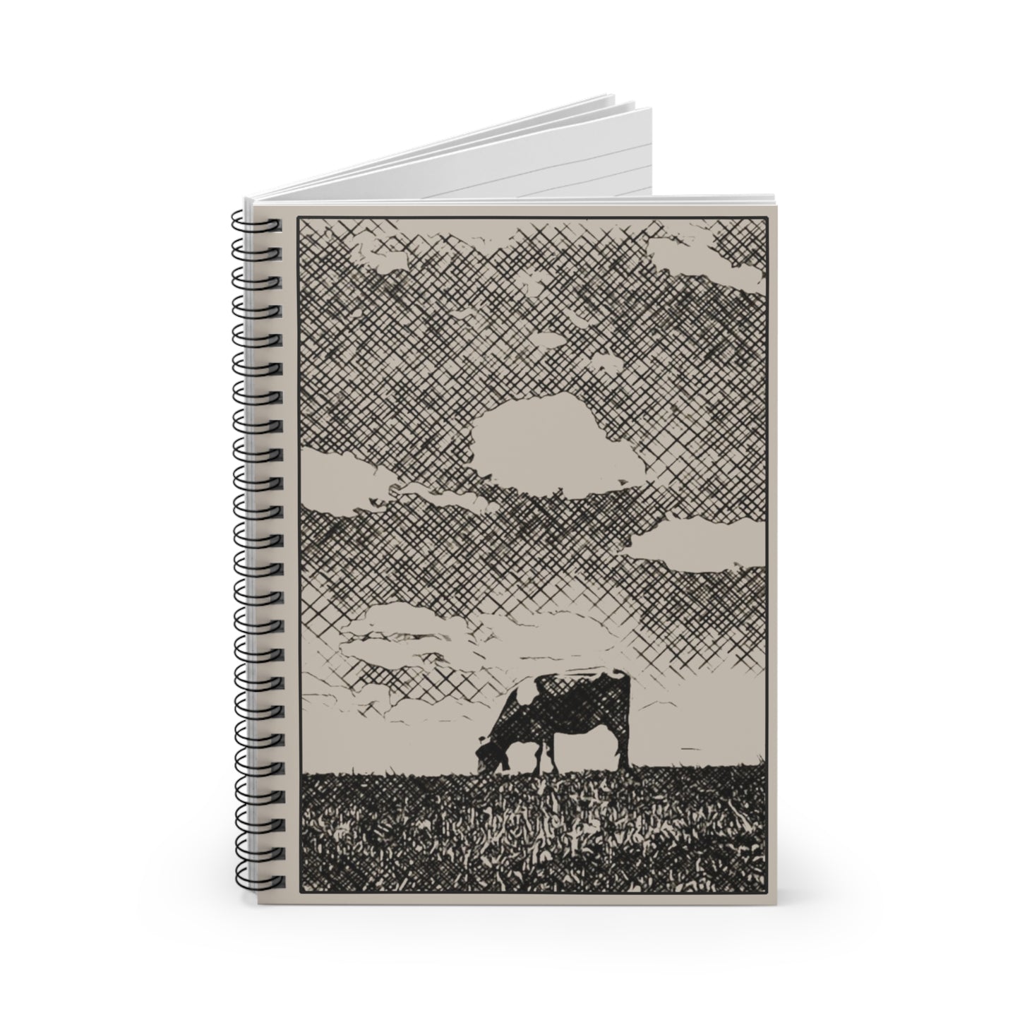 Field Cow Spiral Notebook