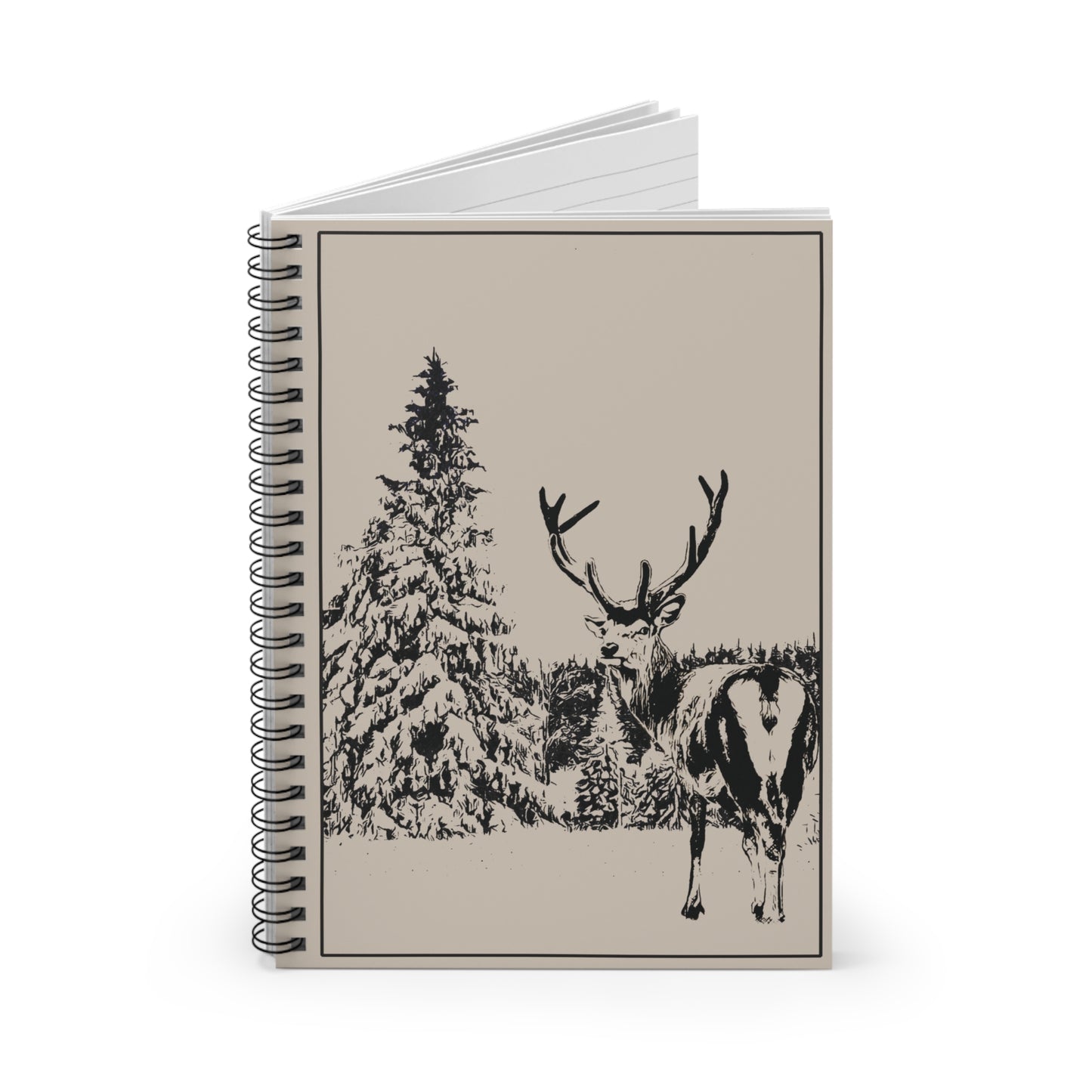 Snow Stag Spiral Notebook