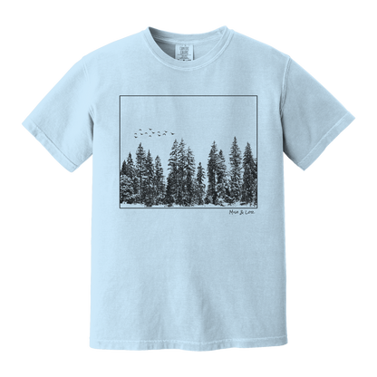 Flight Over Evergreens Unisex T-Shirt