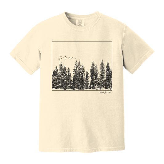 Flight Over Evergreens Unisex T-Shirt
