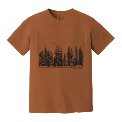 Flight Over Evergreens Unisex T-Shirt