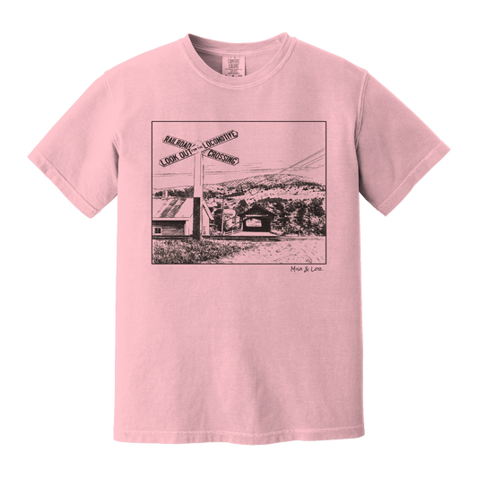 Railroad Crossing Cotton Unisex T-shirt