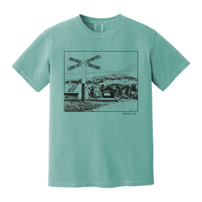 Railroad Crossing Cotton Unisex T-shirt