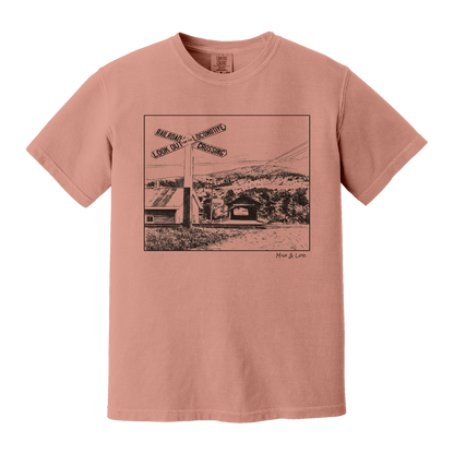 Railroad Crossing Cotton Unisex T-shirt